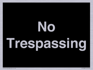 No Trespassing